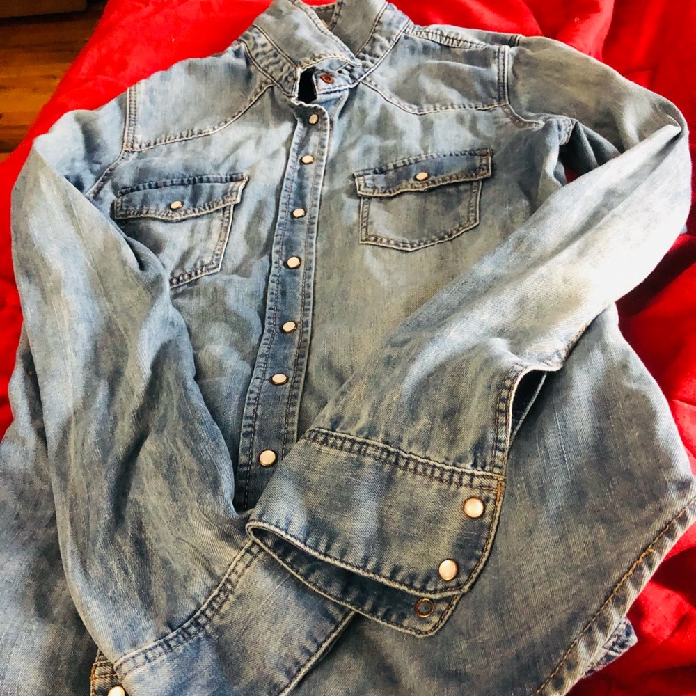 Jean shirt runs small